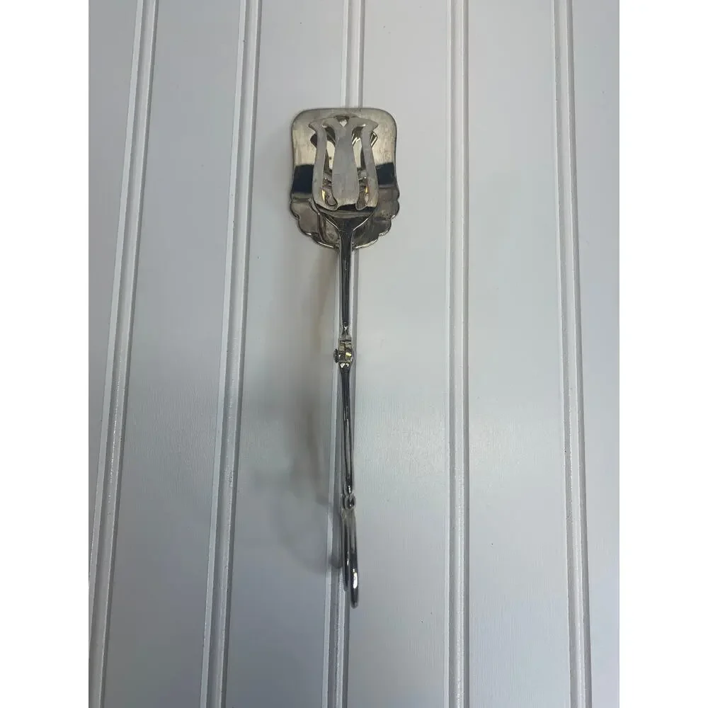 Tong Serving Ice Cheese Dessert Leonard SilverPlated 8.5